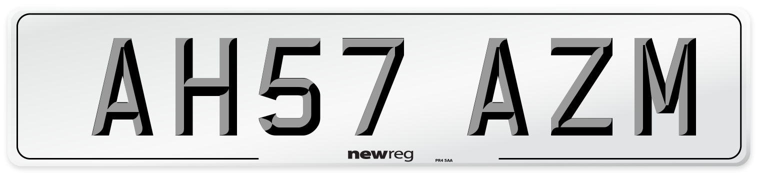 AH57 AZM Number Plate from New Reg